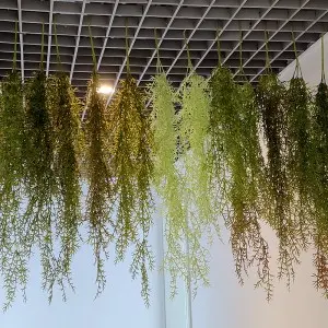 Greenery Ferns green leaves Fake hanging vine Pine Needle garland wall decoration