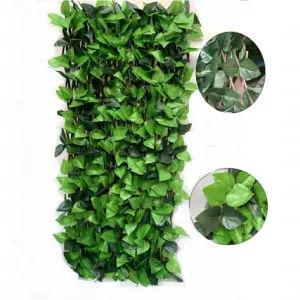 Artificial Plant Expandable Willow Fence Trellis Hedge With Different Leaves