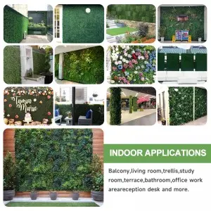 Artificial Boxwood Panels, Grass Wall Panels 20″x20″, Privacy Hedge Fence Screen with UV Protection, Fake Greenery Backdrop for Indoor Wedding and Outdoor Garden Backyard