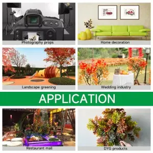 12pcs Artificial Oak Tree Leaves Branch For Plant Wall Background Wedding