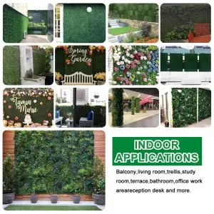Uland decorative plant wall fake grass wall artificial grass hedge boxwood panel