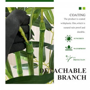 Artificial Bamboo Tree Potted 150cm UV Resistant Indoor/Outdoor Faux Plant for Hotel Lobby Decoration Wholesale