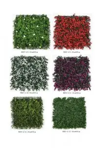 Artificial Flowers Boxwood Grass 50*50cm Garden Backyard Fence Greenery Wall Decor Backdrop Panels Topiary Hedge Plant
