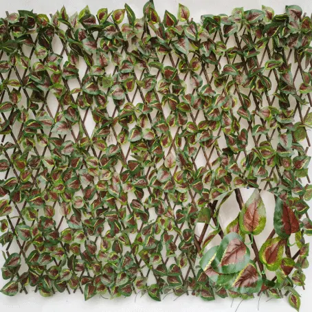 garden Expandable artificial plastic laurel leaves trellis bamboo panel boxwood mat Ivy Privacy Fence fencing hedge (1)
