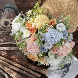 Wedding Tabletop Home Decor Artificial Bouquet Artificial Rose Artificial Silk Flower