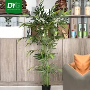 Artificial Bamboo Tree Potted 150cm UV Resistant Indoor/Outdoor Faux Plant for Hotel Lobby Decoration Wholesale