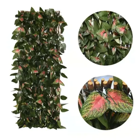 Big discounting Football Artificial Lawn - Artificial Plant Expandable Willow Fence Trellis Hedge With Different Leaves – Deyuan