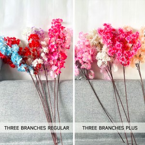 Artificial Tree Flowers Cherry Blossom Branches with leaf for Wedding Decoration