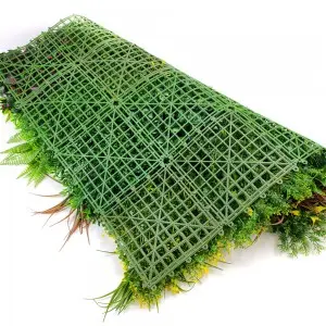 vegetal artificial Uv-resistant plant wall indoor and outdoor Decor panel Artificial foliage green grass wall 100*100cm