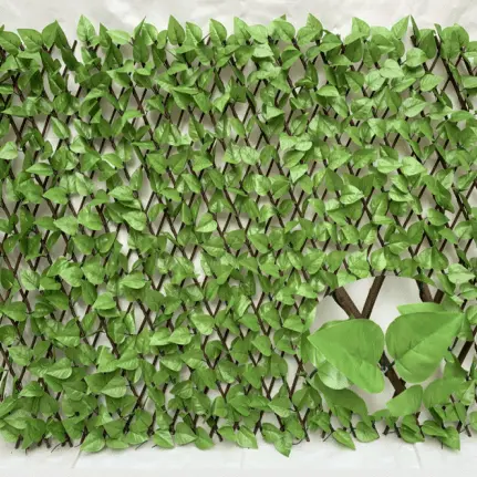 China Factory for Artificial Grass Ball - Artificial Ivy expandable willow trellis hedgeartificial retractable plastic leaves fence – Deyuan