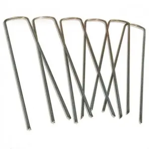 grass Sod Staple Stake Grass U-type Nail Steel Smooth Flat top Turf Nail