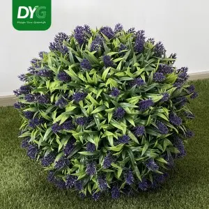 2 PCS 15.7 inch 3 Layers Artificial Plant Topiary Ball Faux Boxwood Decorative Balls for Backyard, Balcony,Garden, Wedding and Home Décor
