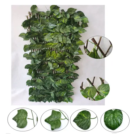 Artificial Moss Grass Wall For Decoration - wholesale artificial topiary ivy fence artificial foliage fence artificial expandable trellis hedge for garden decoration – Deyuan