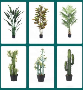 6.7” Height Potted Textured Artificial Succulents Bonsai Faux Cactus Aloe Premium Synthetic Succulents Plant With Pot