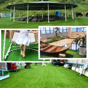Artificial grass outdoor landscape synthetic turf grass outdoor tile synthetic grass lush green artificial turf for garden