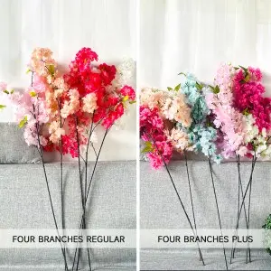 Artificial Tree Flowers Cherry Blossom Branches with leaf for Wedding Decoration