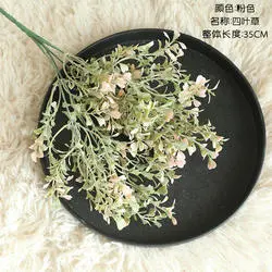 Artificial Four Leaf Clover Bushes Faux Plastic Greenery Plant Artificial Flowers for Decoration