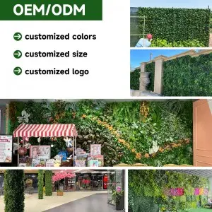 Artificial green plant artificial walls custom  and green flower wall artificial wall plant panel
