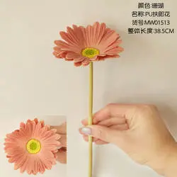 Real Touch Artificial PU Gerbera Daisy Flower Bouquet Home Wedding Decoration Table Centerpiece Artificial Flower