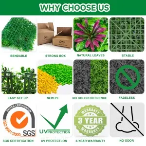 Artificial Hedge New Design fakes Grass Plant Panel Green Wall for Wholesale