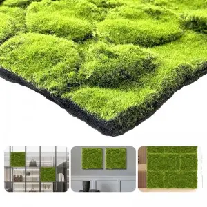 wholesale fake moss wall art sphagnum plant Preserved artificial moss wall panel green moss for home daily decoration