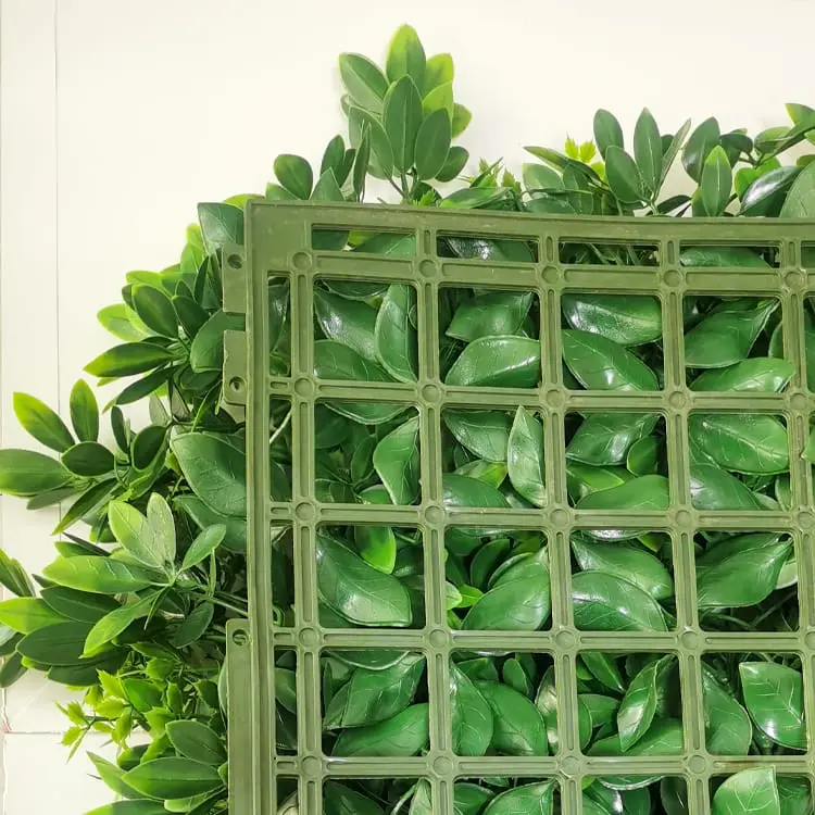 Artificial Grass China - Wholesale decorative green artificial plant wall boxwood hedge for green outdoor wall – Deyuan