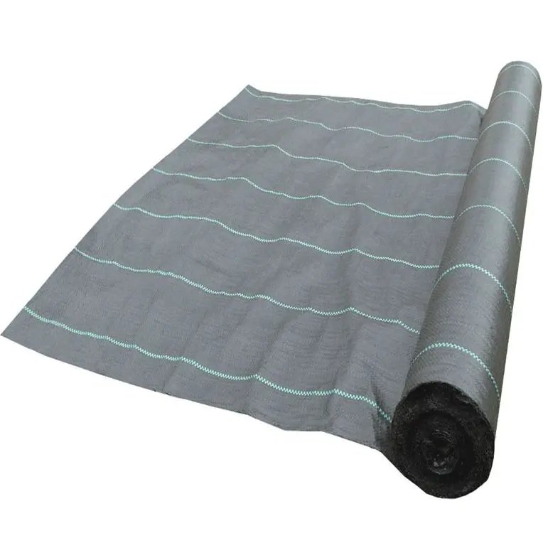 100% Original Artificial Grass Tiles - grass prevention Black and Green PP woven fabric weed mat – Deyuan
